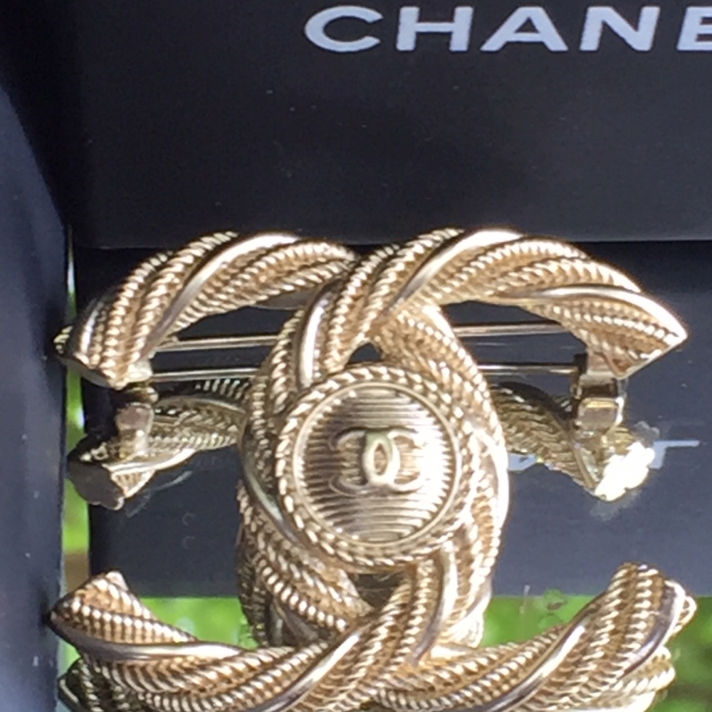 Authentic Chanel CC Brooch